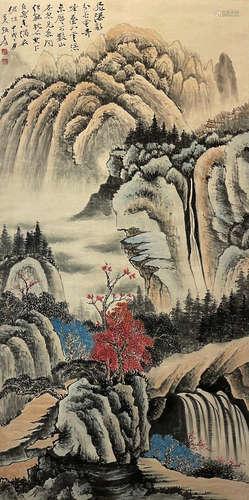 China Zhang Daqian Landscape Hanging Scroll