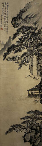 China Meiqing Mountain and Water Hanging Scroll