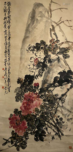 China Wu Changshuo- Flower Peony vertical shaft