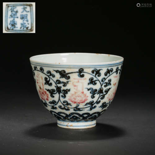 CHINESE MING DYNASTY CHENGHUA DOUCAI CUP