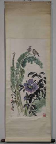 ANCIENT CHINESE PAINTING AND CALLIGRAPHY, FLOWER AND BRIDS