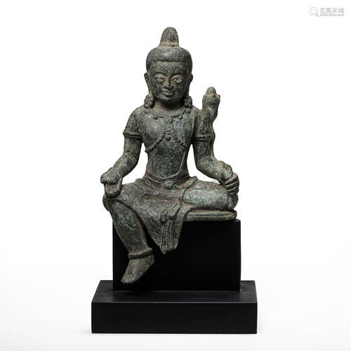 ANCIENT INDIAN BRONZE BUDDHA STATUE