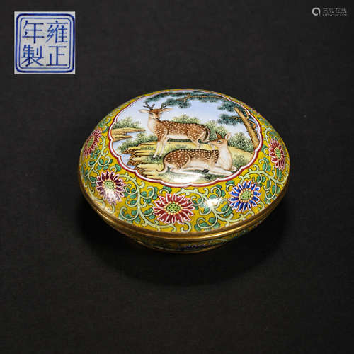 ENAMEL COPPER BOX, YONGZHENG PERIOD, QING DYNASTY, CHINA