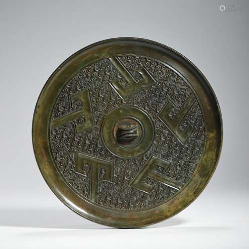 CHINESE BRONZE MIRROR, WARRING STATES PERIOD