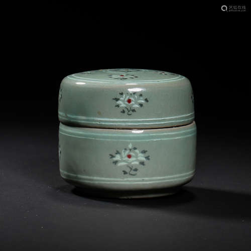 ANCIENT KOREAN CELADON POWDER BOX