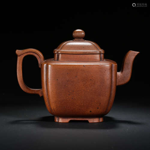 ANCIENT CHINESE PURPLE CLAY TEAPOT BY SHAO JINGNAN