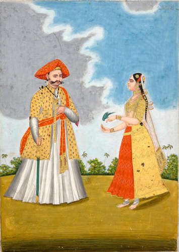 A MARATHA PRINCE AND HIS WIFE