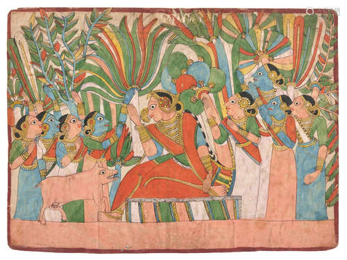 AN ILLUSTRATION FROM A RAMAYANA SERIES