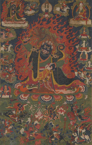 A THANGKA OF LEGDEN MAHAKALA