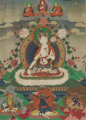 A THANGKA OF WHITE TARA