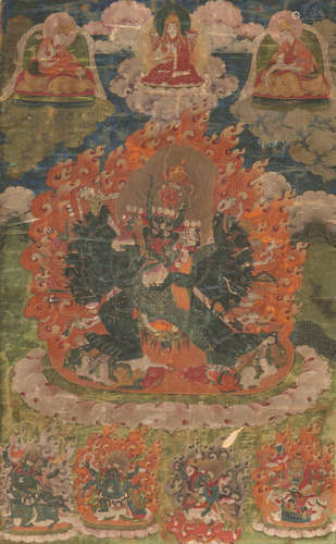 A THANGKA OF VAJRABHAIRAVA