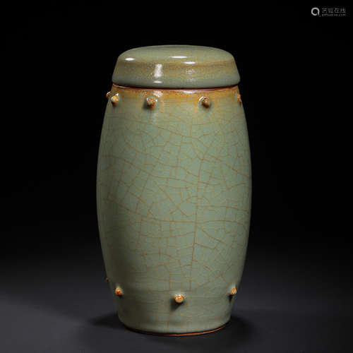 OFFICIAL KILN LID JAR, SONG DYNASTY, CHINA