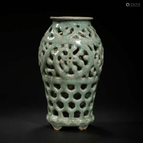 CHINESE SONG DYNASTY OFFICIAL WARE HOLLOW BOTTLE