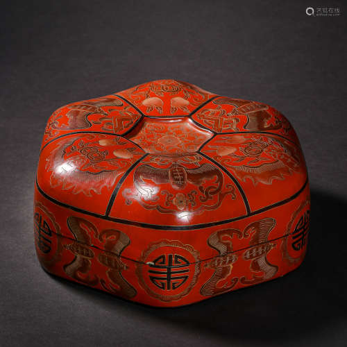 CHINESE QING DYNASTY LACQUER POWDER BOX