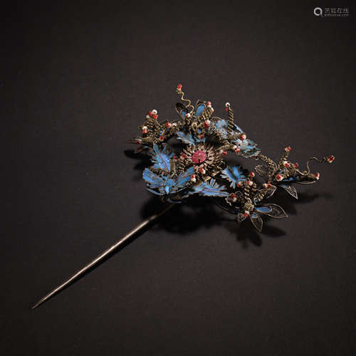 CHINESE QING DYNASTY SILVER HAIRPINS