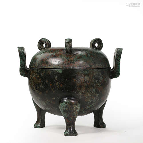 CHINESE HAN DYNASTY BRONZE TRIPOD