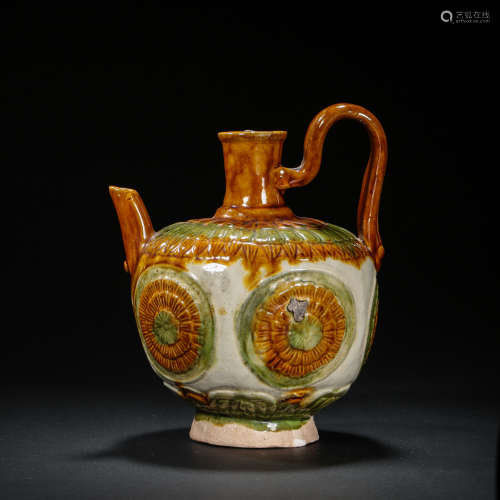 CHINESE LIAO DYNASTY TRI-COLOR EWER