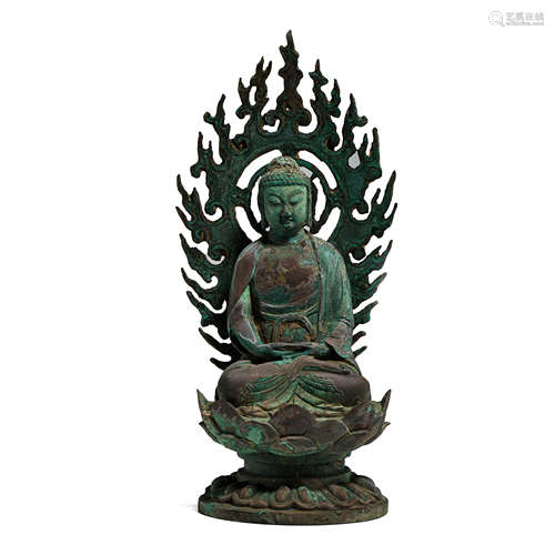 CHINESE BRONZE BUDDHA STATUE, LIAO DYNASTY