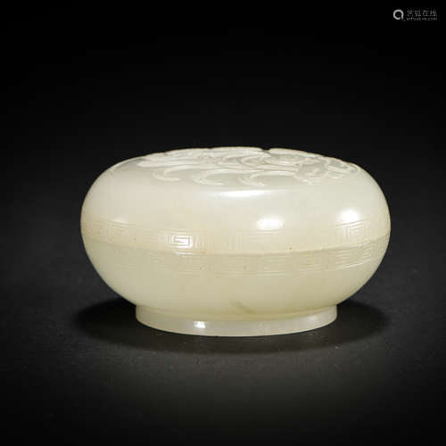 CHINESE HETIAN JADE COMPACT, QING DYNASTY