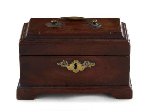 **Fine Diminutive George III Mahogany Tea Caddy