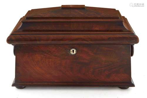 Regency Figured Mahogany Tea Caddy