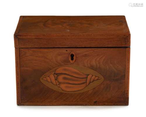 **Regency Inlaid Mahogany Tea Caddy