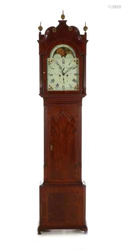 English Inlaid Mahogany Longcase Clock, Henry Houlbrook