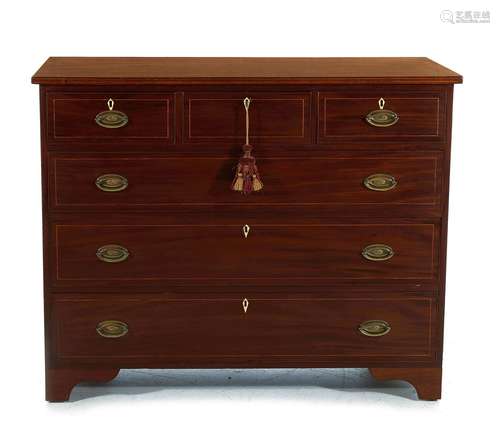 Sheraton Style Inlaid Mahogany Chest of Drawers