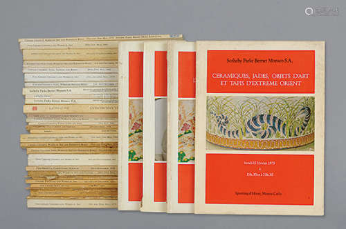 1977-1985年 香港、摩納哥蘇富比中國藝術品拍賣圖錄 約33本