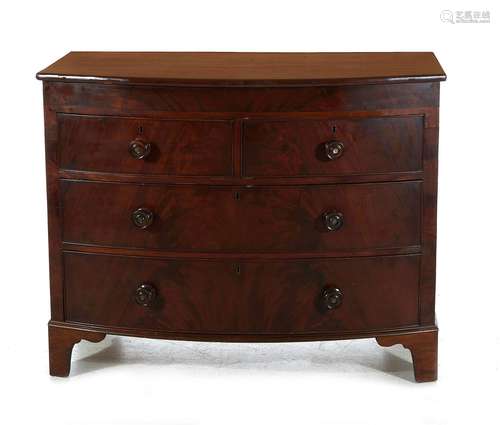 English Mahogany Bowfront Chest of Drawers