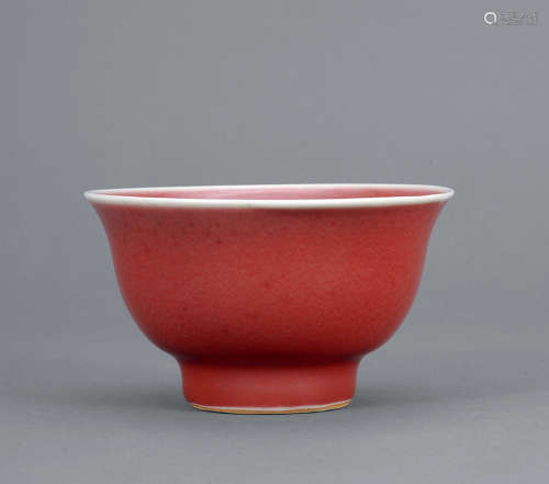 清中期 豇豆紅碗
