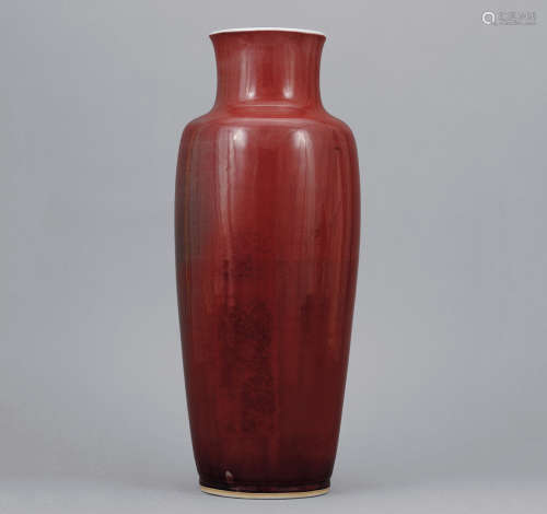 十八世紀 祭紅釉觀音瓶