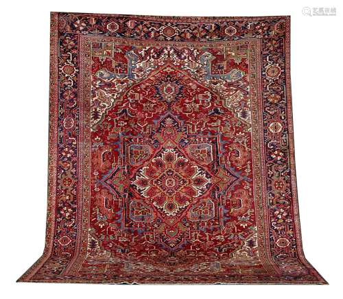 Antique Persian Heriz Carpet