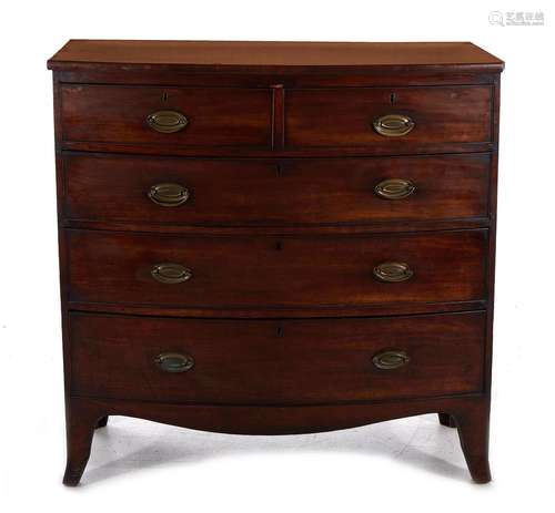 Georgian Style Mahogany Bowfront Chest of Drawers