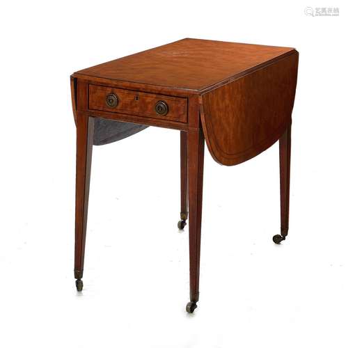 George III Inlaid Satinwood Pembrooke Table