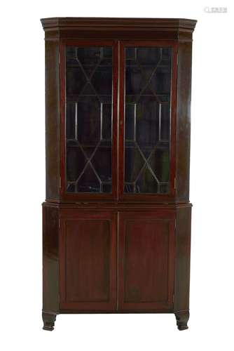 English Mahogany Corner Cabinet