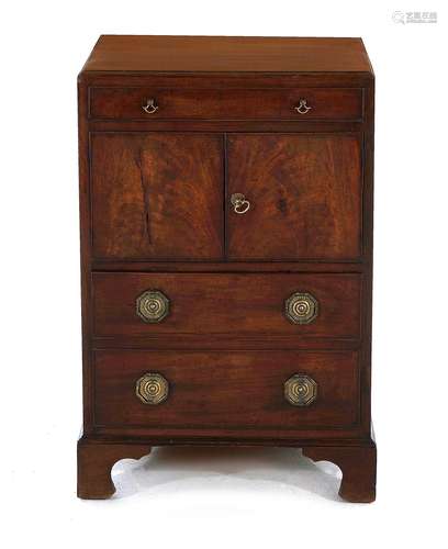 Late Georgian Mahogany Commode Cabinet