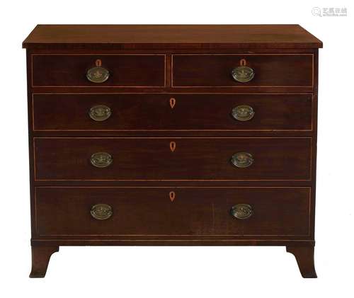 George III Inlaid Mahogany Chest of Drawers