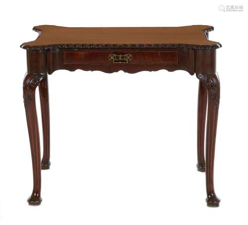 Georgian Carved Mahogany Tea Table