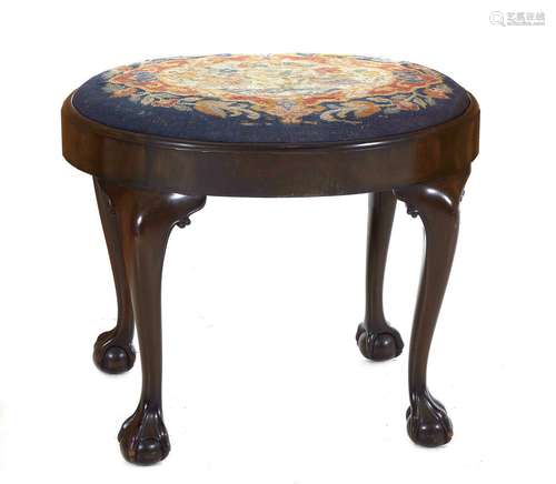 Queen Anne Style Oval Stool