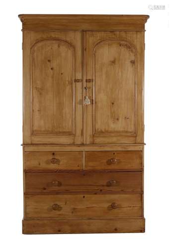 **English Stripped Pine Linen Press