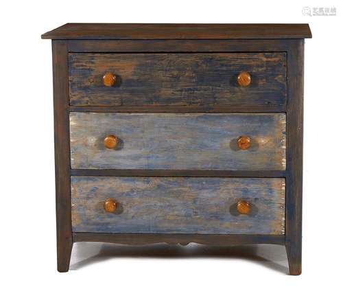 English Painted Pine Chest of Drawers