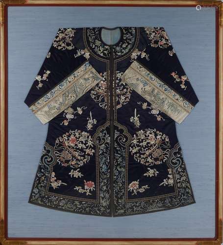 Chinese Embroidered Silk Robe