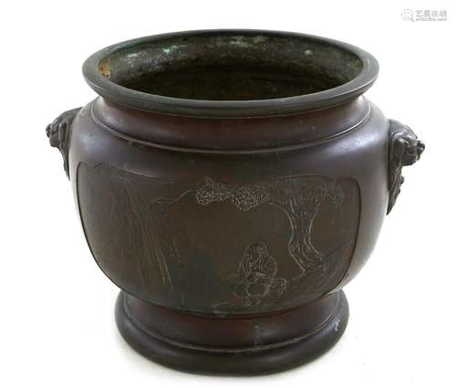 Japanese Bronze Jardiniere