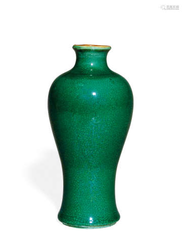 清 绿釉小梅瓶