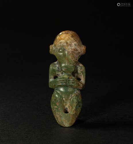 Red Mountain Jade Figure