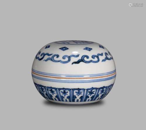 Qing Dynasty, Kangxi blue and white box