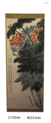 Zhang Daqian's Red Lotus