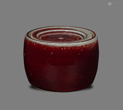 Ming Dynasty, Xuande Style Alum Red Glazed Cricket Jar