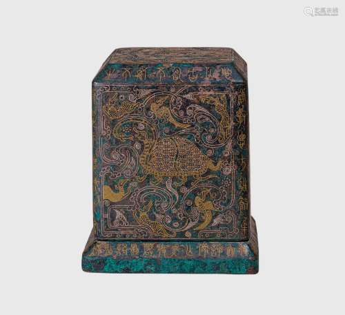 Ming Dynasty, Inlaid gold and silver seal box